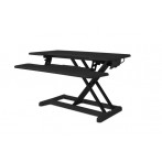 Sitz-/Steh-Schreibtischaufsatz schwarz, höhenverstellbar