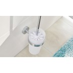 WC-Bürstengarnitur POWER.KIT SMOOZ hochglanzverchromt, satiniertes Glas
