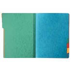 Ordnungsmappe, 9 Fächer, blau, A4, Chartreuse-Karton 390 g/m2