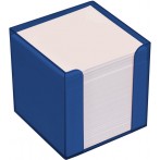 Büroring Zettelbox blau Kunststoff, 9x9x9cm, weißes Papier