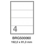 Büroring Etiketten f. Ordnerrücken kurz, breit, weiß, A4, 192 x 61 mm