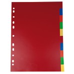 Büroring Register, A4, PP-Folie, 10-teilig, 2x5 Farben, 120 my
