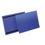 Magnetische Kennzeichnungstasche A4 quer, blau, Außenformat: 311x225mm