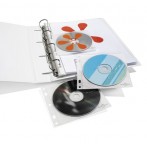 CD-Hülle f. 1 bis 2 CDs transparent Abheftbar in Ordnern, gelocht
