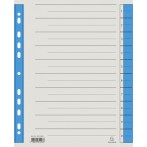Trennblätter A4 blau, 230g/qm Karton Mikroperforation