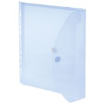 FolderSys PP-Umschlag in blau mit Abheftrand und Dehnfalte