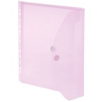 FolderSys PP-Umschlag in pink mit Abheftrand und Dehnfalte