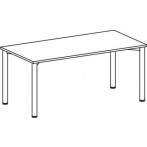 Schreibtisch B1800xT800mm buche/weißalu, 4-Fuß Flex