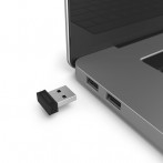 Optische Funkmaus "MW-600, 6-Tasten, schwarz, Dual-Modus mit USB-C/USB-A