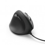 Linkshänder Maus EMC-500L, schwarz kabelgebunden, vertikal, ergonomisch