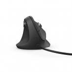 Linkshänder Maus EMC-500L, schwarz kabelgebunden, vertikal, ergonomisch