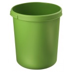 Papierkorb 30 Liter, rund, grün, mit 2 Griffmulden, extra stabil