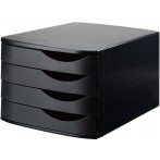 Schubladenbox Re-Solution matt schwarz 4 Schübe geschlossen