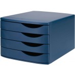 Schubladenbox Re-Solution matt blau 4 Schübe geschlossen