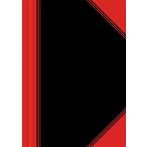 China-Kladde, A6, kariert,96 Blatt Papier 70 g/qm, schwarz/rot