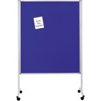 Multiboard XL Whiteboard, Textil blau, 120 x 150 cm, 4 festsellbare