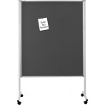 Multiboard XL Whiteboard, Textil grau, 120 x 150 cm, 4 festsellbare