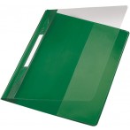 Exquisit Plastik Schnellhefter A4 mit Falz, Überbreit, grün