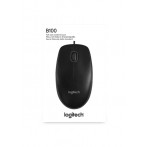 Logitech Maus B100 schwarz, kabelgebunden USB, Optisch, 800dpi, Business