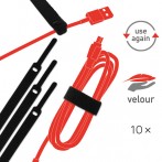 Klettbinder-/verschluß Basic, 17cm, schwarz, doppelseitiger Kabelbinder