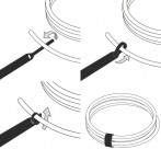 Klettbinder-/verschluß Basic, 17cm, schwarz, doppelseitiger Kabelbinder
