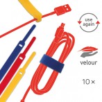 Klettbinder-/verschluß Basic, 17cm, sortiert, doppelseitiger Kabelbinder
