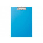 Schreibplatte A4hoch hellblau mit Folienüberzug Klemmweite 8mm