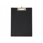 Schreibplatte A4 hoch schwarz mit Folienüberzug und Fach hinten
