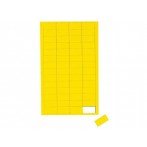 Magnetsymbol Rechteck 1x2cm gelb 56 Stück beschriftbar und abwaschba