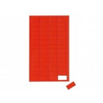 Magnetsymbol Rechteck 1x2cm rot 56 Stück beschriftbar und abwaschba