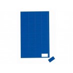 Magnetsymbol Rechteck 1x2cm blau 56 Stück beschriftbar und abwaschba