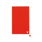 Magnetsymbol Dreieck 1x1cm rot 180 Stück beschriftbar und abwaschb