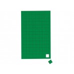 Magnetsymbol Quadrat 1x1cm grün 112 Stück beschriftbar und abwaschb
