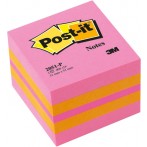 Post-it Haftnotiz Mini Würfel 51x51mm, 400 Blatt, mohnrot,