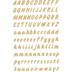 Buchstaben 8mm A-Z wetterfest gold Folie transparent gold 2Bl 1Pack
