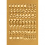Zahlen 12mm 0-9 gold Prismaticfolie 1Bl 1Pack