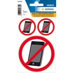 Hinweisetikett Vario wetterfest Kein Handy 3St 1Pack