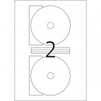 Etikett 116mm CD Maxi weiss A4 20Et 10Bl 2Et Bl LaserInkCopy
