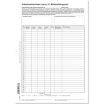 Arbeitszeitnachweis nach Mindest- lohngesetz, DIN A4, 24 Blatt/Block