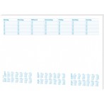 Schreibunterlage, 600x420mm, blanko/kalendarium, 30 Blatt