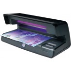 Geldscheinprüfgerät 50 schwarz zeigt UV-Merkmale von Geldscheinen