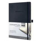 Notizbuch Conceptum, 80g, Softcover schwarz, liniert, Stiftschlaufe