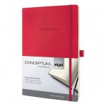 Notizbuch Conceptum, 80g, Softcover red, liniert, Stiftschlaufe
