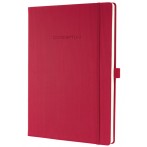 Notizbuch Conceptum, 80g, Hardcover rot, kariert, Stiftschlaufe