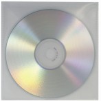 CD/DVD Klarsichttasche mit Klappe transparent