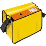 Umhängetasche für Briefordner, gelb Überschlag mit Klettverschluss
