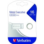 Speicherstick USB 2.0, 16 GB, Metal Executive, silber, 2.5MB/s 17x