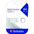 Speicherstick USB 2.0, 64 GB, Metal Executive, silber, 2.5MB/s 17x