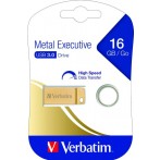 Speicherstick USB 3.0, 16 GB, Metal Executive, gold, 2.5MB/s 17x
