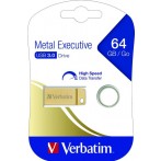 Speicherstick USB 3.0, 64 GB, Metal Executive, gold, 2.5MB/s 17x
